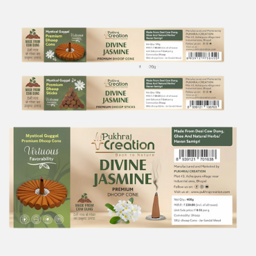 Premium Dhoop Cone Divine Jasmine