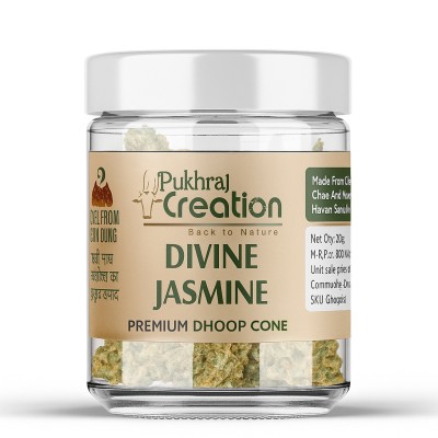 Divine Jasmin Premium Dhoop Cone