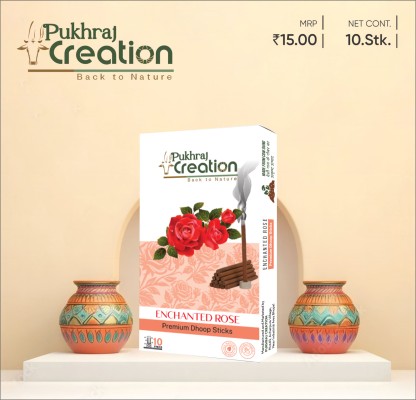 Enchanted Rose Premium Dhoop Sticks Pack of 10